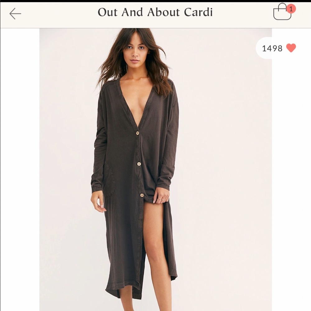 Free People Intimately Long Cardigan NWT L